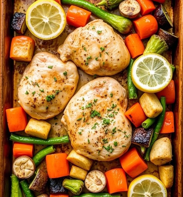 Sheet Pan Lemon Herb Chicken and Veggies
